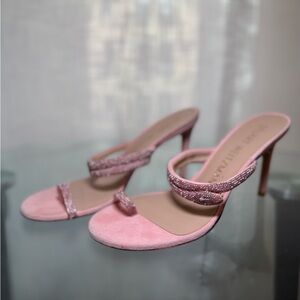 Stuart Weitzman Blush Crystal Heels